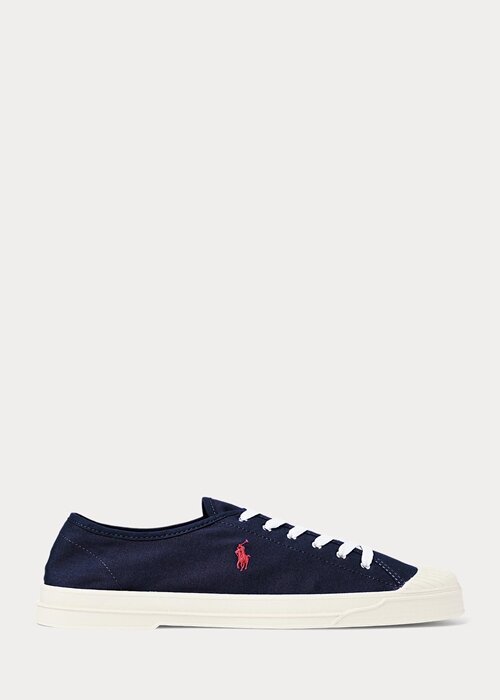 Navy / Red Men’s Ralph Lauren Essence 100 Canvas Cap-Toe Sneakers Navy / Red Men’s Ralph Lauren Essence 100 Canvas Cap-Toe Sneakers