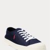 Navy / Red Men’s Ralph Lauren Essence 100 Canvas Cap-Toe Sneakers Navy / Red Men’s Ralph Lauren Essence 100 Canvas Cap-Toe Sneakers