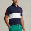 Navy / White Men’s Ralph Lauren Big Pony Mesh Polo Shirts