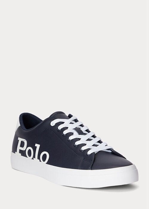 Navy / White Men’s Ralph Lauren Longwood Logo Leather Sneakers Navy / White Men’s Ralph Lauren Longwood Logo Leather Sneakers