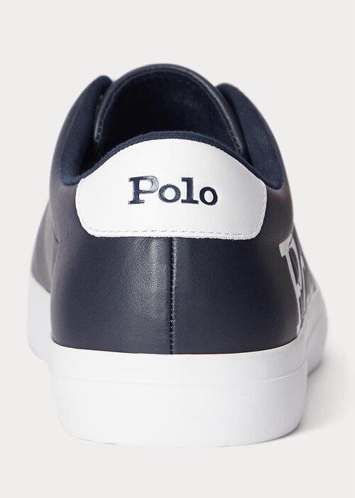 Navy / White Men’s Ralph Lauren Longwood Logo Leather Sneakers Navy / White Men’s Ralph Lauren Longwood Logo Leather Sneakers