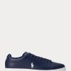 Navy / White Men’s Ralph Lauren Wilton Leather Sneakers