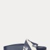Navy Women’s Ralph Lauren Audrina Logo Faux-Leather Sandals