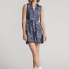 Navy Women’s Ralph Lauren Bandana-Print Paneled Jersey Dress