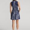 Navy Women’s Ralph Lauren Bandana-Print Paneled Jersey Dress