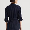 Navy Women’s Ralph Lauren Belted Linen Shirts Navy Women’s Ralph Lauren Belted Linen Shirts