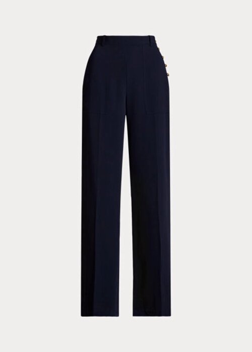 Navy Women’s Ralph Lauren Cady Wide-Leg Trousers Pants Navy Women’s Ralph Lauren Cady Wide-Leg Trousers Pants