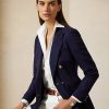 Navy Women’s Ralph Lauren Camden Wool Crepe Jackets