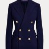 Navy Women’s Ralph Lauren Camden Wool Crepe Jackets