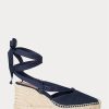 Navy Women’s Ralph Lauren Canvas Wedge Espadrille