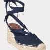 Navy Women’s Ralph Lauren Canvas Wedge Espadrille