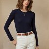 Navy Women’s Ralph Lauren Cashmere Crewneck Sweaters