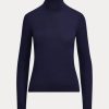 Navy Women’s Ralph Lauren Cashmere Turtleneck Sweaters