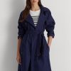 Navy Women’s Ralph Lauren Cotton-blend Twill  Coats