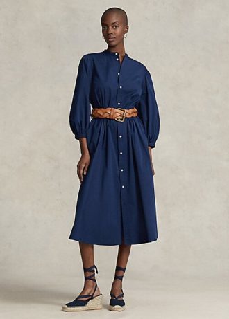 Navy Women’s Ralph Lauren Cotton Broadcloth Dress