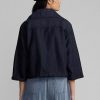 Navy Women’s Ralph Lauren Cropped Indigo Cotton-linen  Jackets