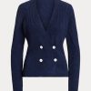 Navy Women’s Ralph Lauren Double-Breasted Cardigan Sweaters