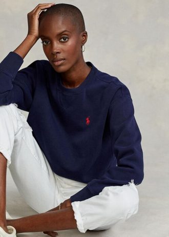 Navy Women’s Ralph Lauren Fleece Pullover Sweatshirts