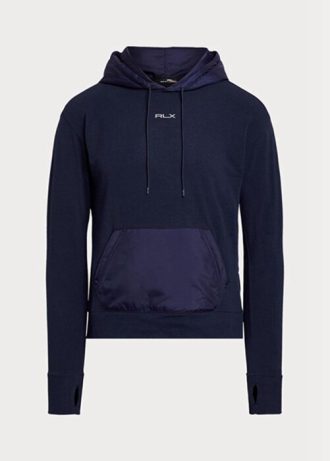 Navy Women’s Ralph Lauren GolfLogo Hybrid Jersey  Hoodie