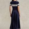 Navy Women’s Ralph Lauren Hybrid-Pleated Dress