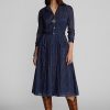 Navy Women’s Ralph Lauren Indigo Cotton Voiledress Dress