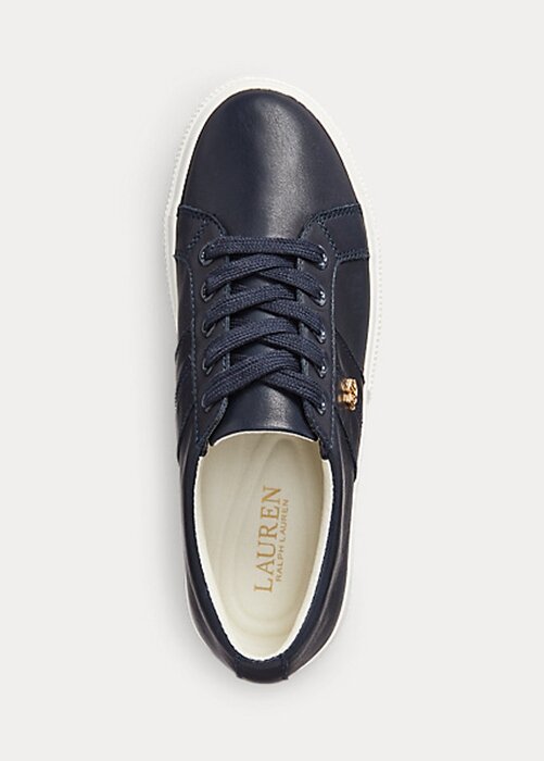 Navy Women’s Ralph Lauren Janson II Nappa Leather Sneakers Navy Women’s Ralph Lauren Janson II Nappa Leather Sneakers