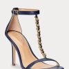 Navy Women’s Ralph Lauren Kate Nappa Leather Sandals Navy Women’s Ralph Lauren Kate Nappa Leather Sandals