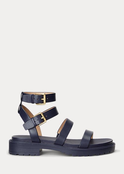 Navy Women’s Ralph Lauren Kayleen Nappa Leather Sandals Navy Women’s Ralph Lauren Kayleen Nappa Leather Sandals