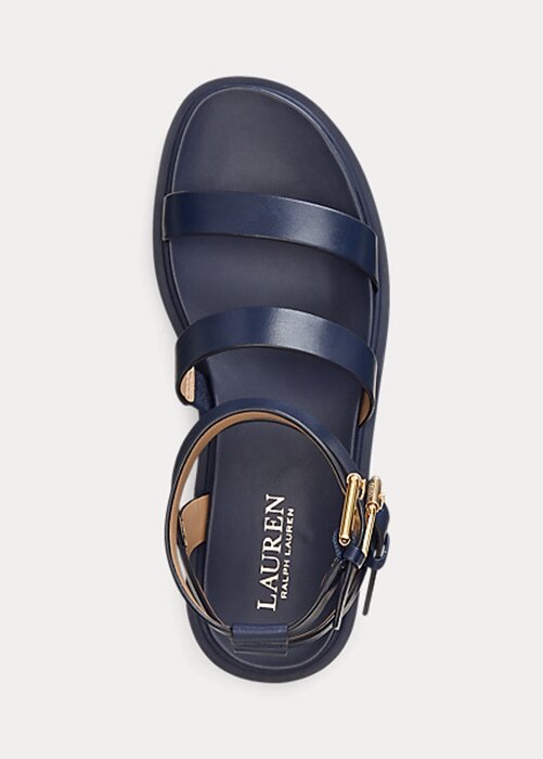 Navy Women’s Ralph Lauren Kayleen Nappa Leather Sandals Navy Women’s Ralph Lauren Kayleen Nappa Leather Sandals