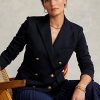 Navy Women’s Ralph Lauren Knit Double-Breasted Blazers