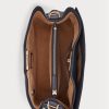 Navy Women’s Ralph Lauren Leather Medium Peyton Satchel Bags