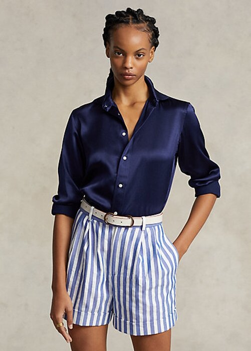 Navy Women’s Ralph Lauren Mulberry Silk Shir Shirts Navy Women’s Ralph Lauren Mulberry Silk Shir Shirts