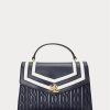 Navy Women’s Ralph Lauren Nappa Leather Medium Farrah Satchel Bags Navy Women’s Ralph Lauren Nappa Leather Medium Farrah Satchel Bags