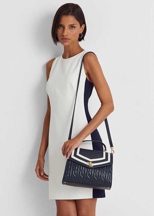 Navy Women’s Ralph Lauren Nappa Leather Medium Farrah Satchel Bags Navy Women’s Ralph Lauren Nappa Leather Medium Farrah Satchel Bags