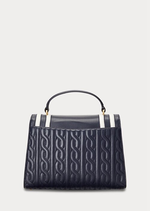 Navy Women’s Ralph Lauren Nappa Leather Medium Farrah Satchel Bags Navy Women’s Ralph Lauren Nappa Leather Medium Farrah Satchel Bags