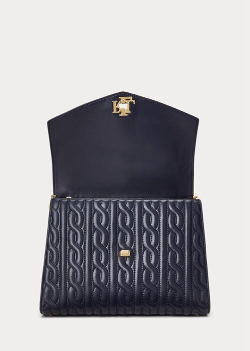 Navy Women’s Ralph Lauren Nappa Leather Medium Farrah Satchel Bags Navy Women’s Ralph Lauren Nappa Leather Medium Farrah Satchel Bags