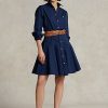 Navy Women’s Ralph Lauren Paneled Dress