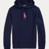 Navy Women’s Ralph Lauren Pink Pony Cable Cashmere Hooded Sweaters