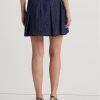 Navy Women’s Ralph Lauren Pleated Denim Miniskirt Skirts