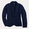 Navy Women’s Ralph Lauren Quilted Indigo Jersey Jackets