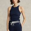 Navy Women’s Ralph Lauren Ribbed Cotton Tanks