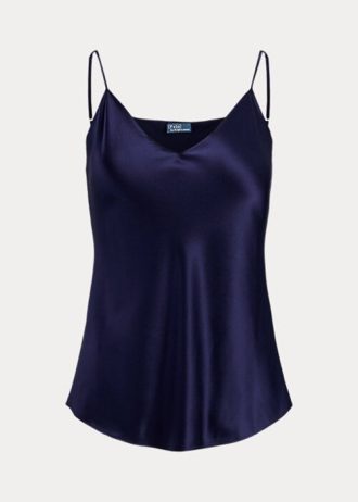 Navy Women’s Ralph Lauren Silk Camisole Tops