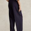 Navy Women’s Ralph Lauren Straight-Leg Wool-Blend Pants