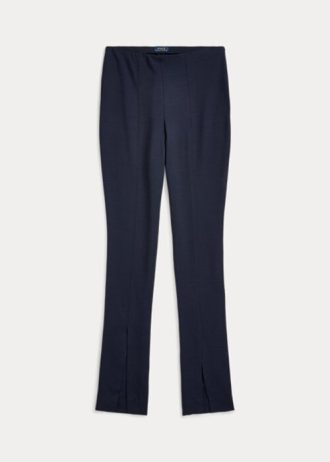 Navy Women’s Ralph Lauren Stretch-Wool Blend Twill Leggings