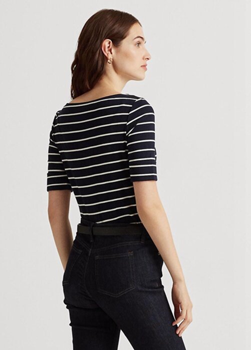 Navy Women’s Ralph Lauren Striped Boatneck Tops Navy Women’s Ralph Lauren Striped Boatneck Tops