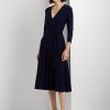 Navy Women’s Ralph Lauren Surplice Jersey Dress