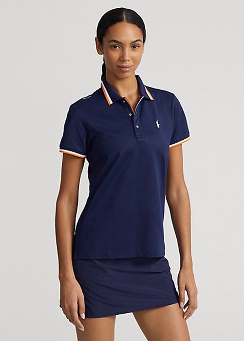 Navy Women’s Ralph Lauren Tailored Fit Jersey Polo Shirts Navy Women’s Ralph Lauren Tailored Fit Jersey Polo Shirts