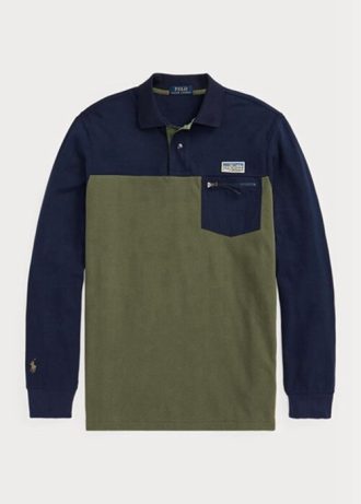 Olive Men’s Ralph Lauren Classic Fit Mesh Utility Polo Shirts