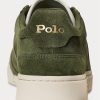Olive Men’s Ralph Lauren Court Suede Low-Top Sneakers