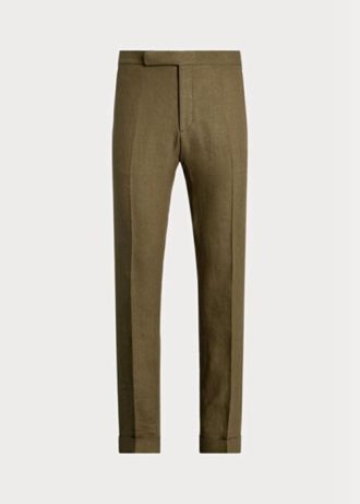 Olive Men’s Ralph Lauren Gregory Linen Suit  Pants